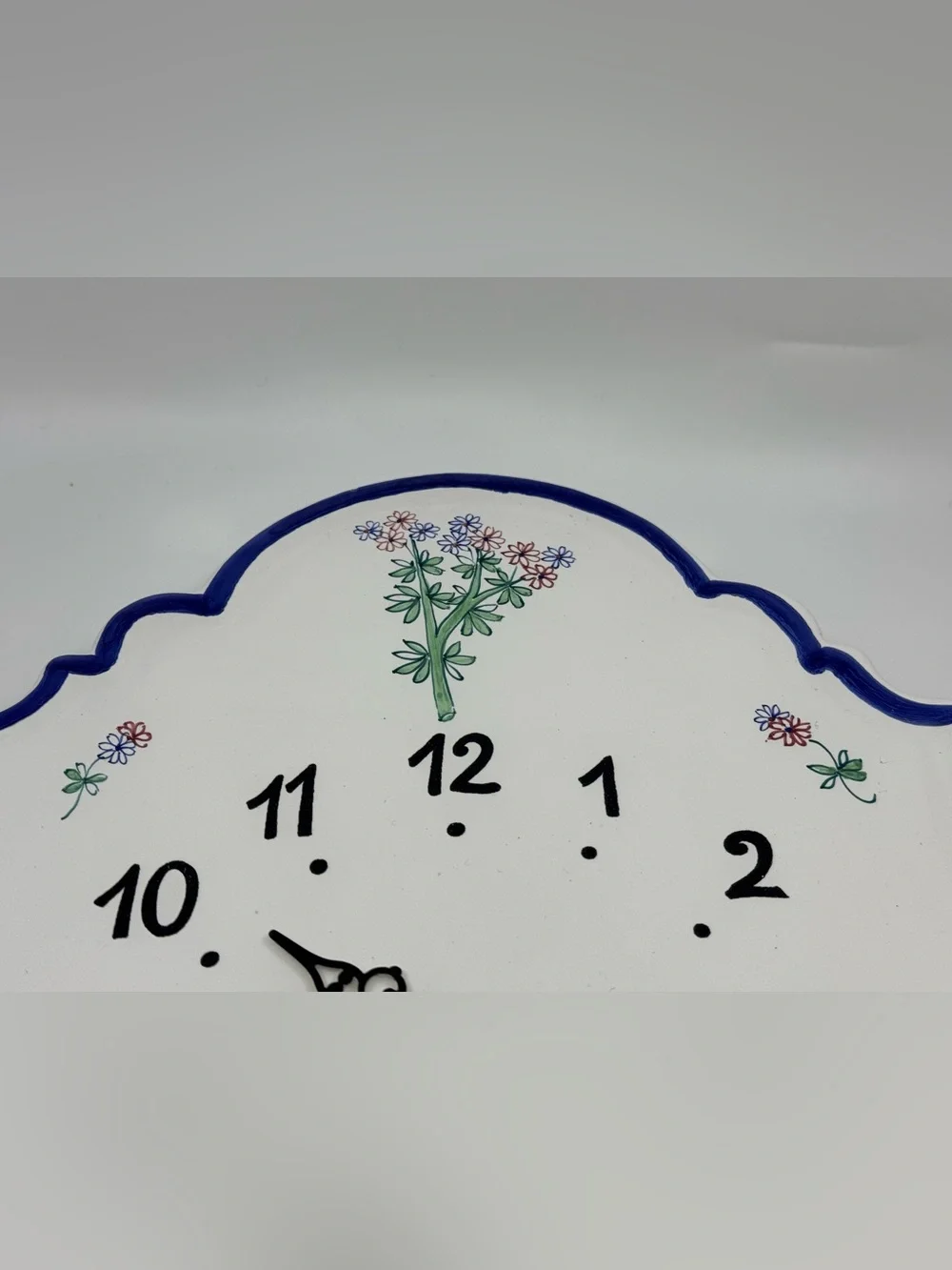 Williams Sonoma Firenze Thymus Hand-Painted Ceramic Wall Clock Italy